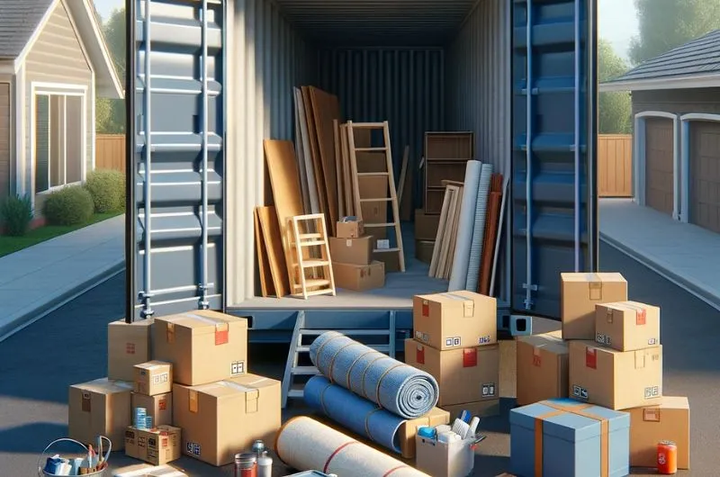 En utendørs lagercontainer